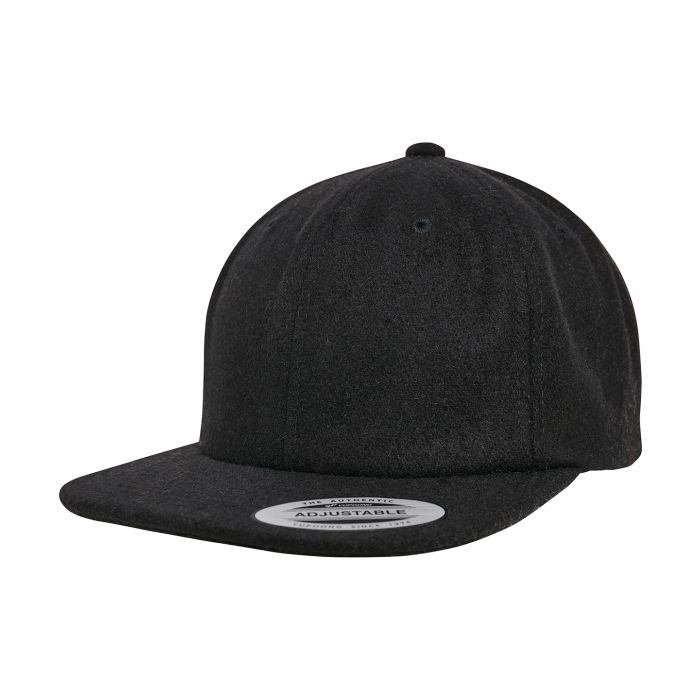 Melton cap (6502MC) - Black - One size