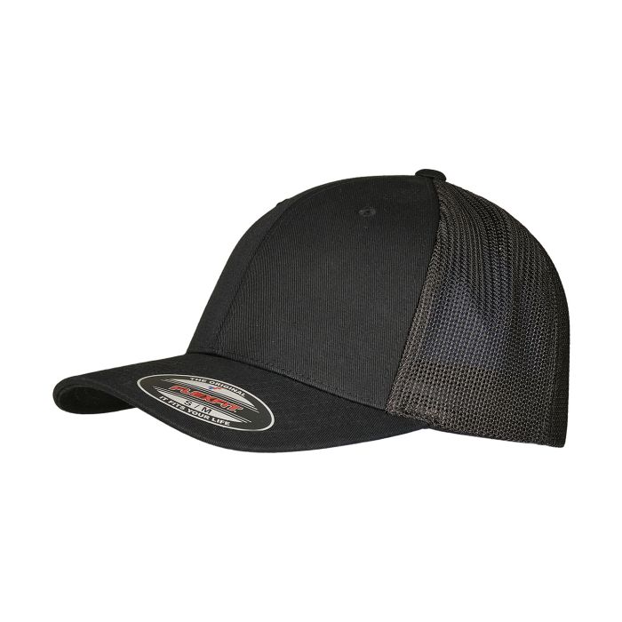 Flexfit trucker recycled mesh (6511RM) - Black/Black - One size