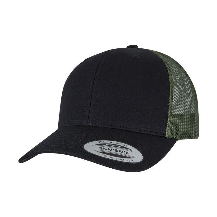 Retro trucker 2-tone (6606T) - Black/Loden - One Size Retro trucker 2-tone (6606T) - Black/Loden - One Size