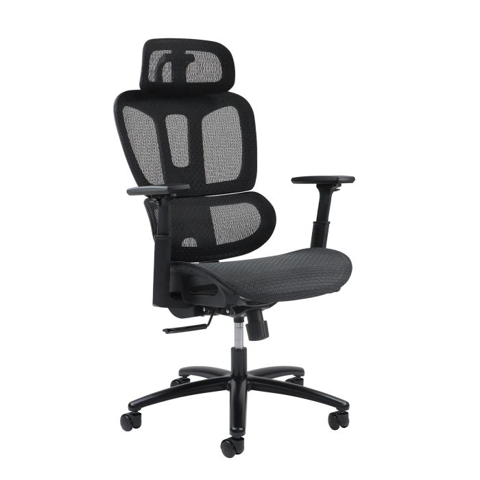 Zala mesh back operator chair with headrest - Black