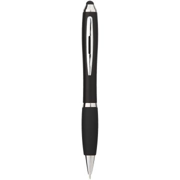 Nash coloured stylus ballpoint pen with black grip (blue ink)