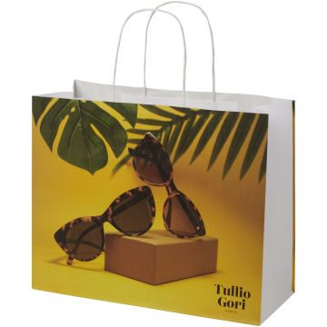Kraft 120 g/m2 paper bag with twisted handles - large