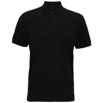 Men's super smooth knit polo - Black - S