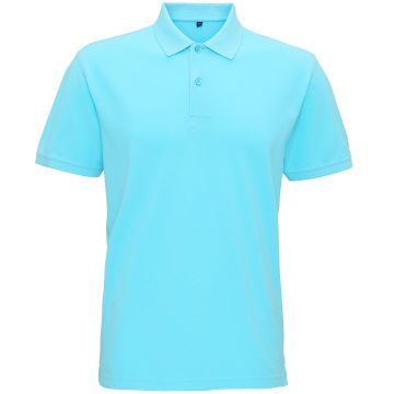 Men's coastal vintage wash polo - Bright Ocean - S