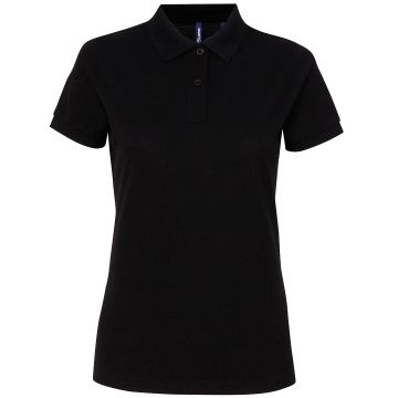 Women’s polycotton blend polo - Black - XS