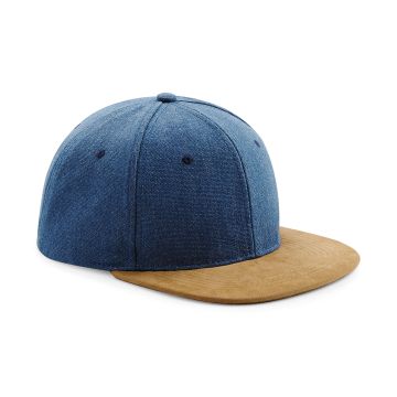 Suede peak snapback - Denim Blue - One size