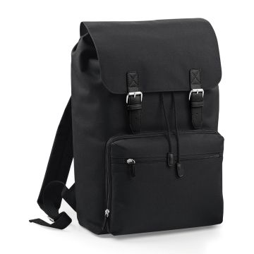 Vintage laptop backpack - Black/Black - One size