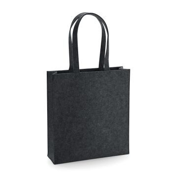 Felt tote bag - Charcoal Melange - One size