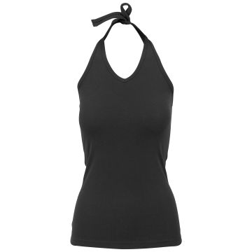 Women's neck holder shirt - Black - XS