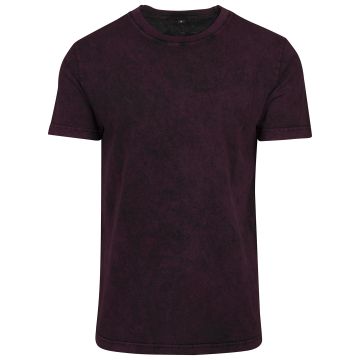 Acid washed tee - Berry/Black - S