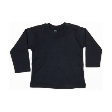 Baby long sleeve T - Black - 3/6 Months