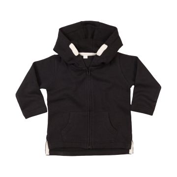 Baby zipped hoodie - Black - 6/12 Months