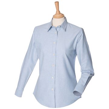 Women's classic long sleeve Oxford shirt - Blue - S