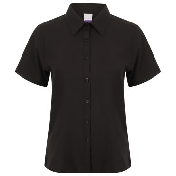 Women's wicking antibacterial short sleeve shirt - Black - XS