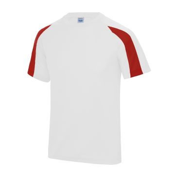 Contrast cool T - Arctic White/Fire Red - S