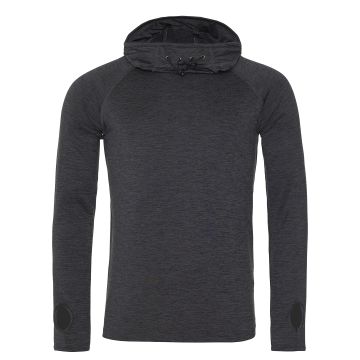 Cool cowl neck top - Black Slate Melange - S