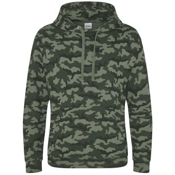 Camo hoodie - Green Camo - XS
