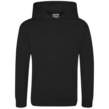 Kids sports polyester hoodie - Jet Black - 3/4 Years
