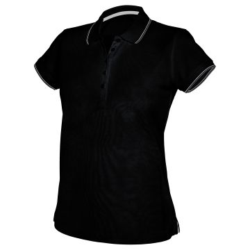 Women's short sleeve polo shirt - Black - S