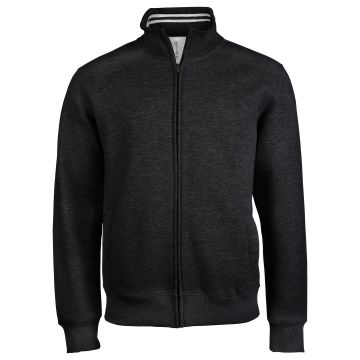 Men's full zip sweat jacket - Black - S