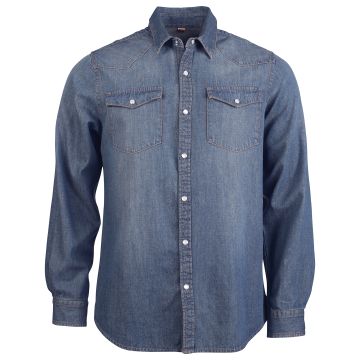 Men's long-sleeved denim shirt - Blue Jean - S