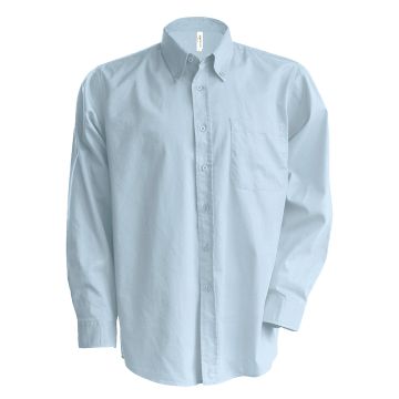 Men's long-sleeved Oxford shirt - Oxford Blue - M