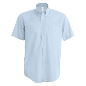 Men's short-sleeved Oxford shirt - Oxford Blue - M