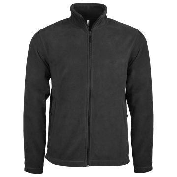 Zip-through microfleece jacket - Black - S