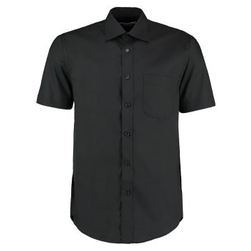 Business shirt short-sleeved (classic fit) - Black - 14.5