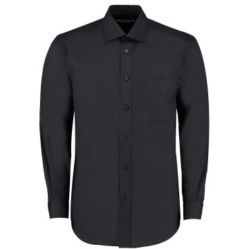 Business shirt long-sleeved (classic fit) - Black - 14.5