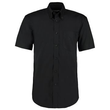 Corporate Oxford shirt short-sleeved (classic fit) - Black - 14.5