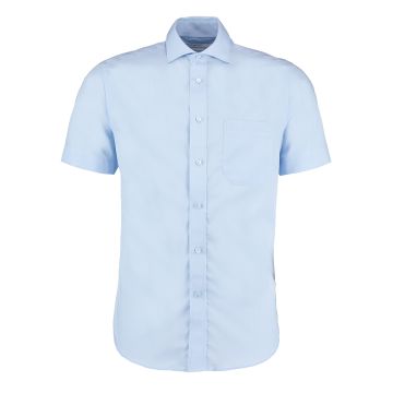 Premium non-iron corporate shirt short-sleeved (classic fit) - Light Blue - 15