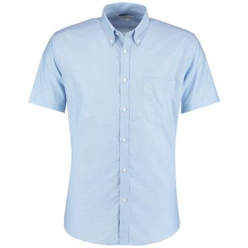 Slim fit workwear Oxford shirt short sleeve - Light Blue - 14.5