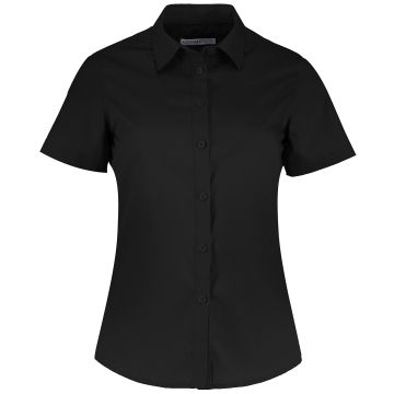 Women's poplin shirt short sleeve - Black - Wom 6