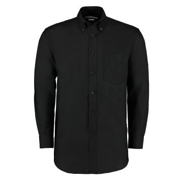 Workplace Oxford shirt long-sleeved (classic fit) - Black - 14.5