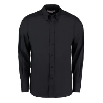 City business shirt long-sleeved (tailored fit) - Black - 14.5