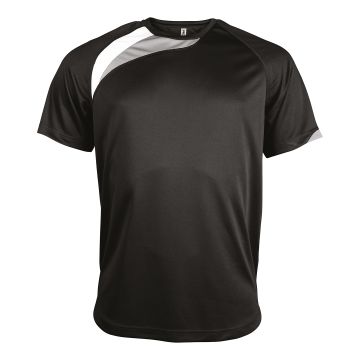 Adults short-sleeved jersey - Black/White/Storm Grey - M