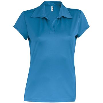 Ladies' short-sleeved polo shirt - Aqua Blue - S