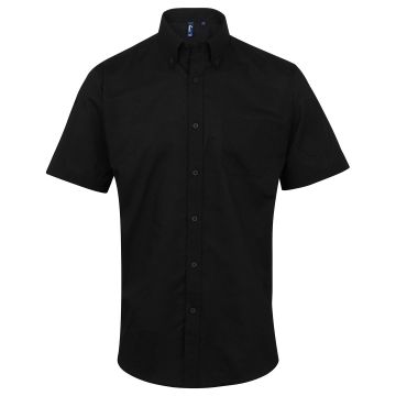Signature Oxford short sleeve shirt - Black* - 14.5