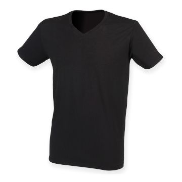 Men's feel good stretch v-neck t-shirt - Black - S