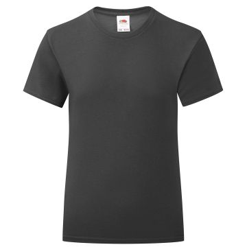 Girls iconic T - Black - 5/6 Years