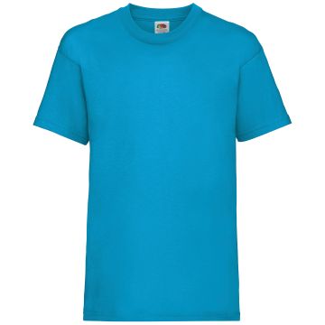 Kids valueweight T - Azure Blue - 3/4 Years