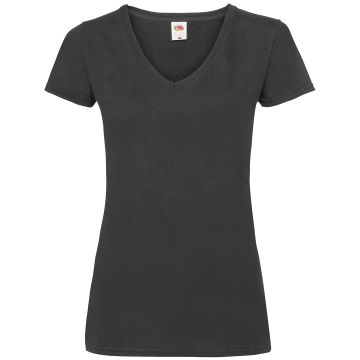 Women's valueweight v-neck T - Black - XS