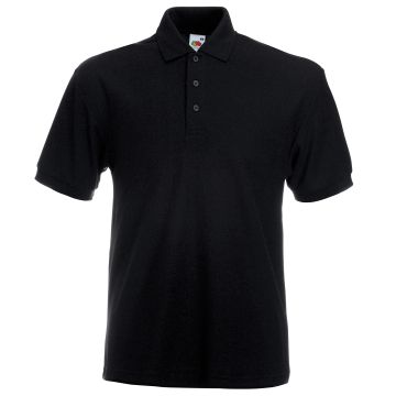 Heavyweight 65/35 polo - Black* - S