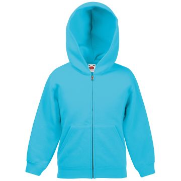 Kids classic hooded sweatshirt jacket - Azure Blue - 5/6 Years