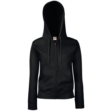 Women's premium 70/30 hooded sweatshirt jacket - Black - XS
