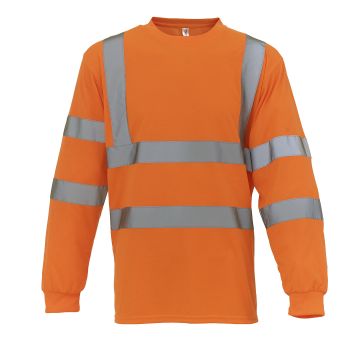 Hi-vis long sleeve t-shirt (HVJ420) - Orange - S