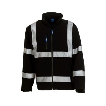 Hi-vis softshell jacket (HVK09) - Black - S