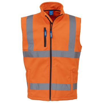Hi-vis softshell gilet (HV006) - Orange - S
