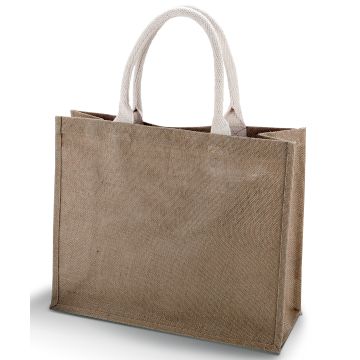 Jute beach bag. - Cappuccino - One size